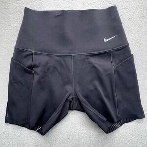 Nike Dri Fit Women's Black Athletic Shorts Size S Pockets High Rise